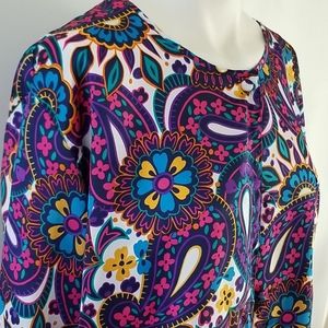 Courtesy & Co Intimates Womens Nightshirt Multicolor Pasley, Size L